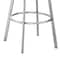 Armen Living Noran Swivel Bar Stool in Brushed Stainless Steel with Black Faux Leather 840254335707 - alternate 10
